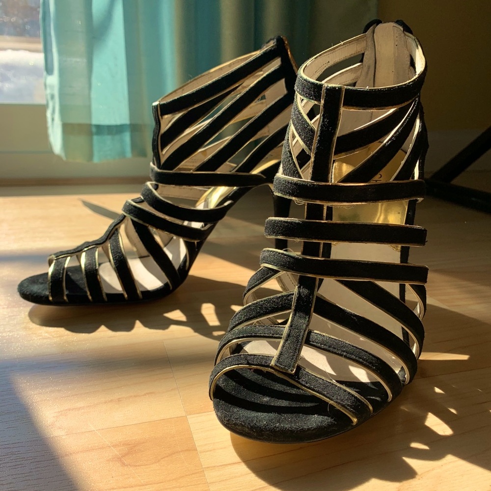 MICHAEL Michael Kors black suede 4-inch heels